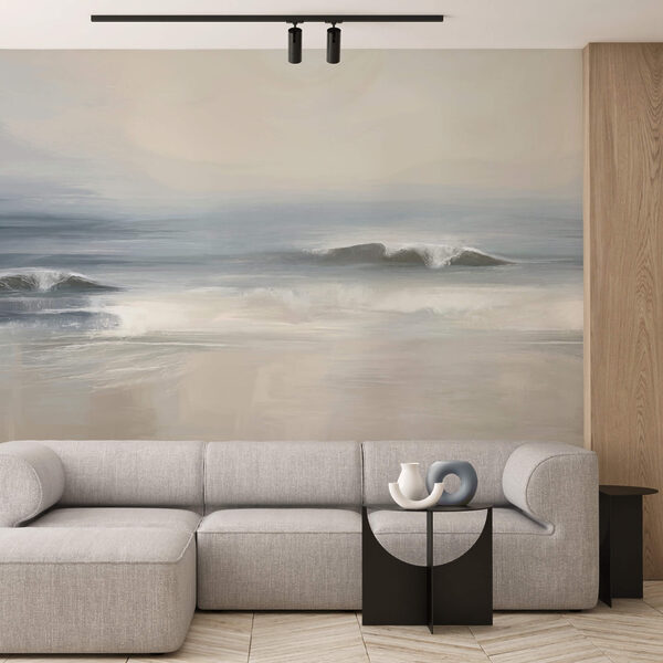 Waves crashing on a beach