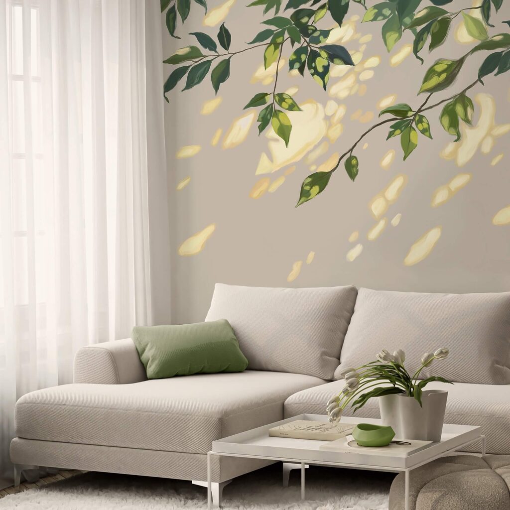 Branch with leaves on it Branch with leaves on it