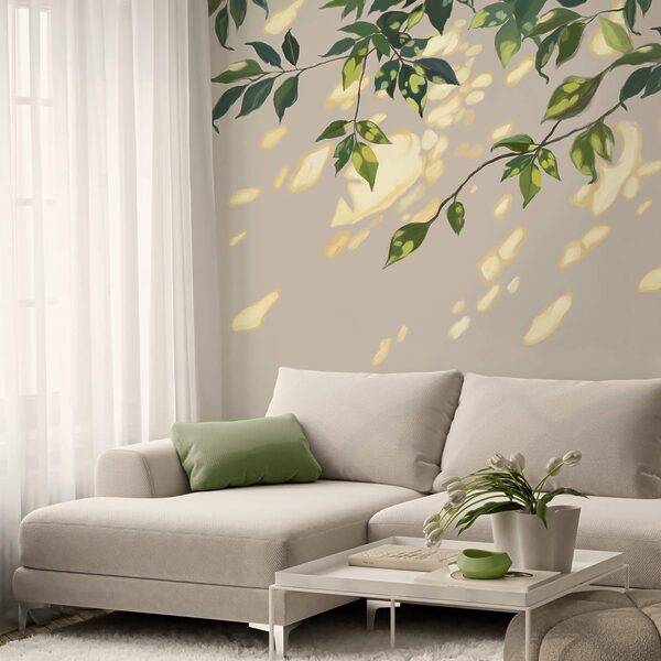 Branch with leaves on it Branch with leaves on it