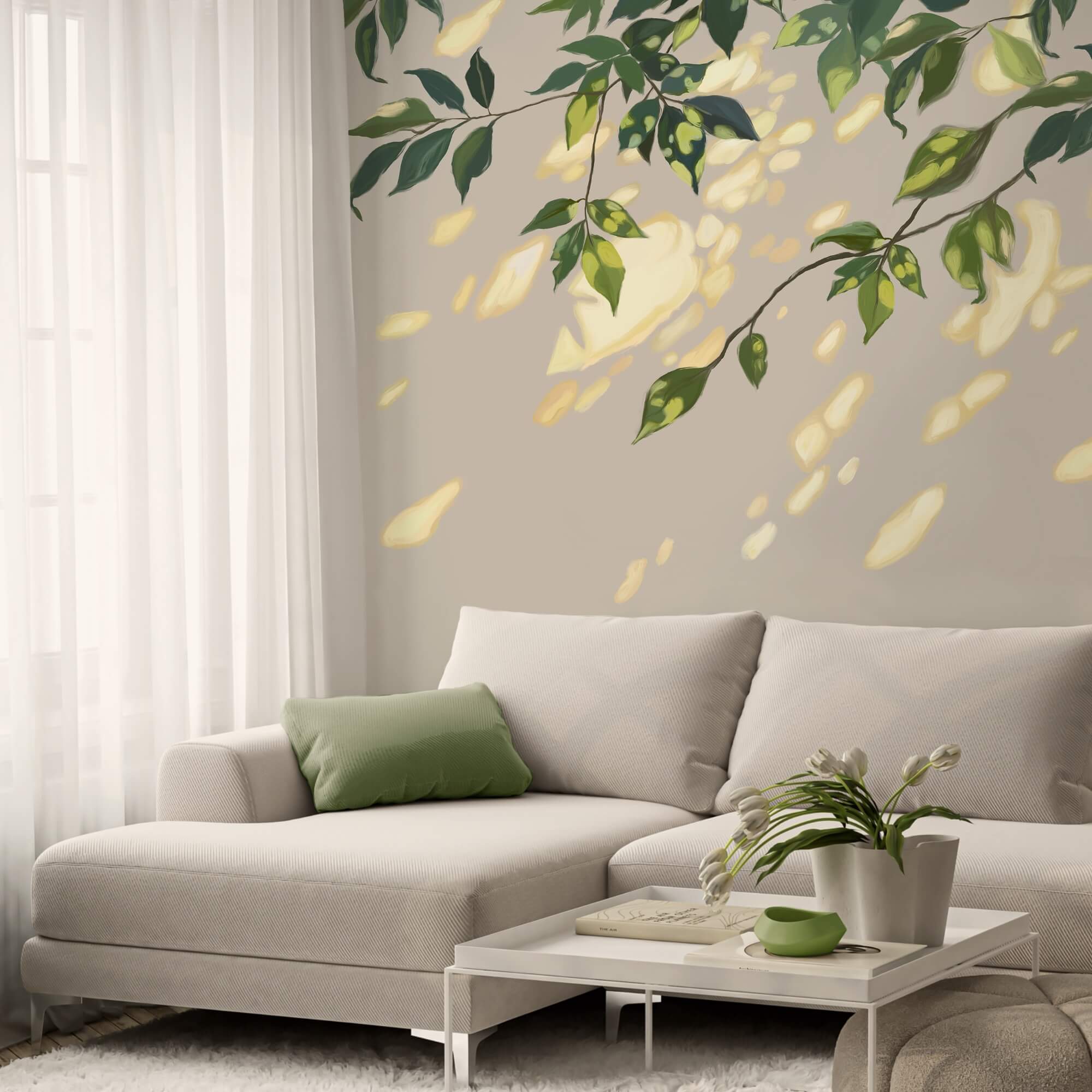 Branch with leaves on it
