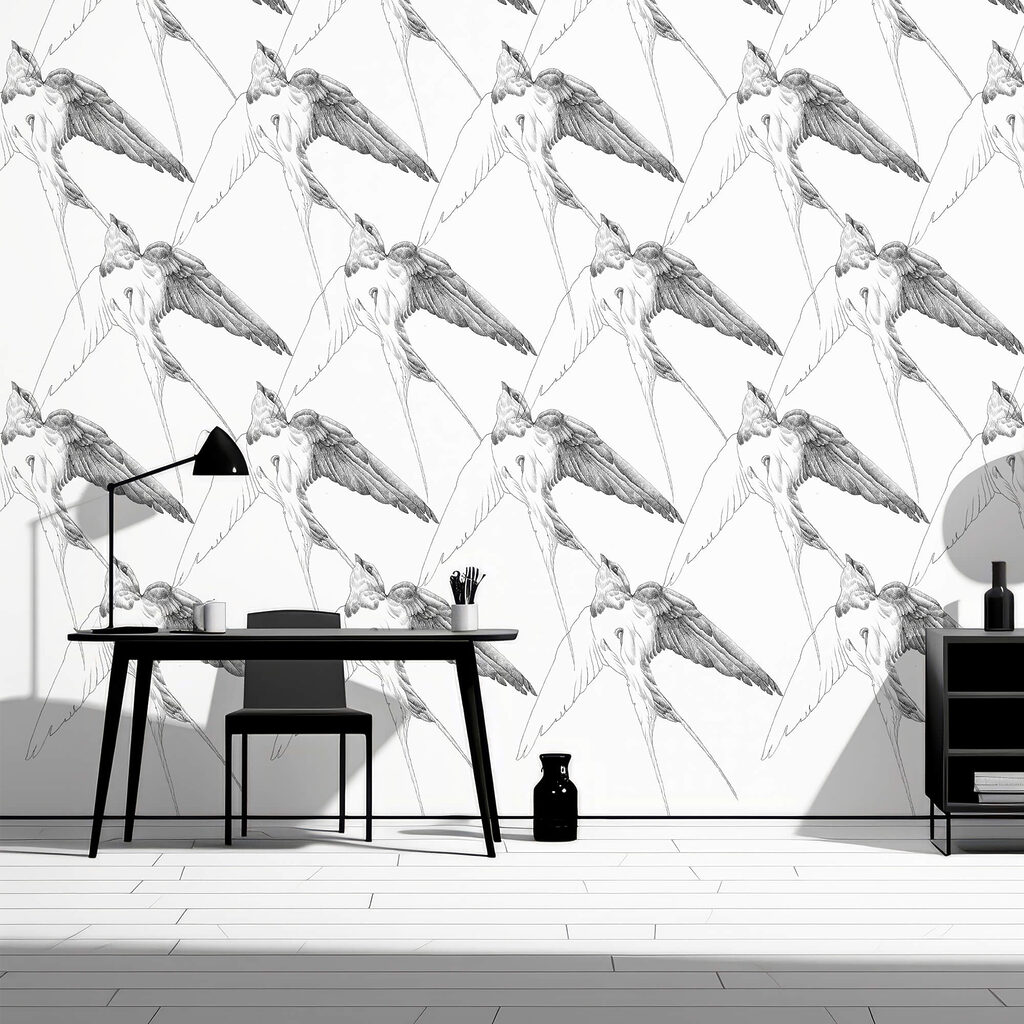 Group of birds with wings