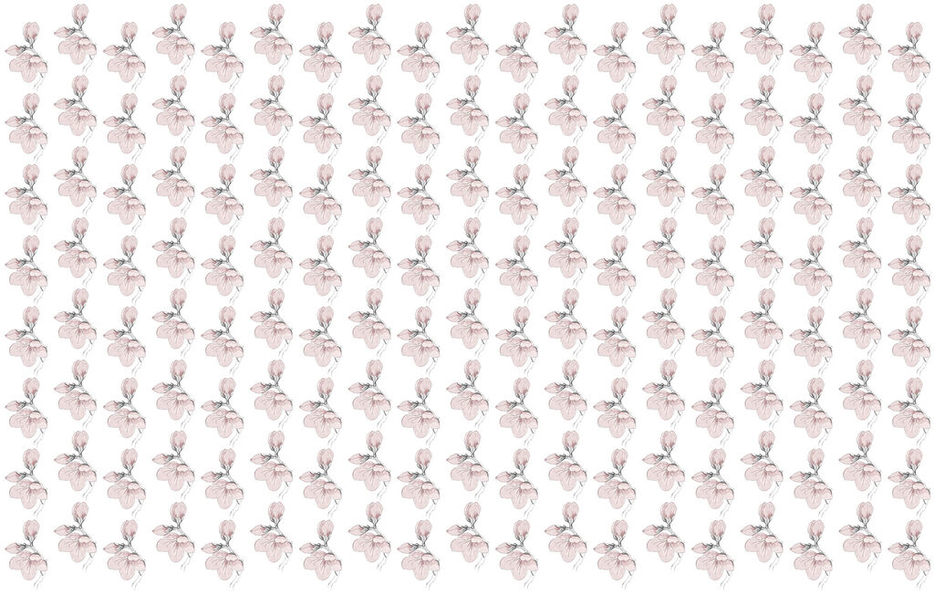 Pattern of flowers on a white background