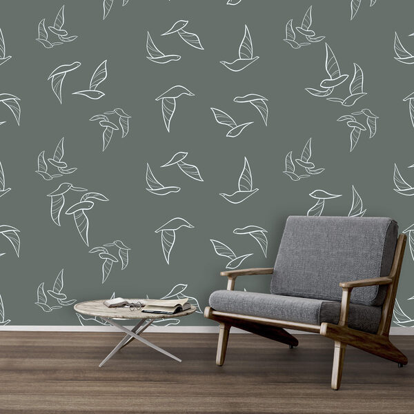 Pattern of birds flying