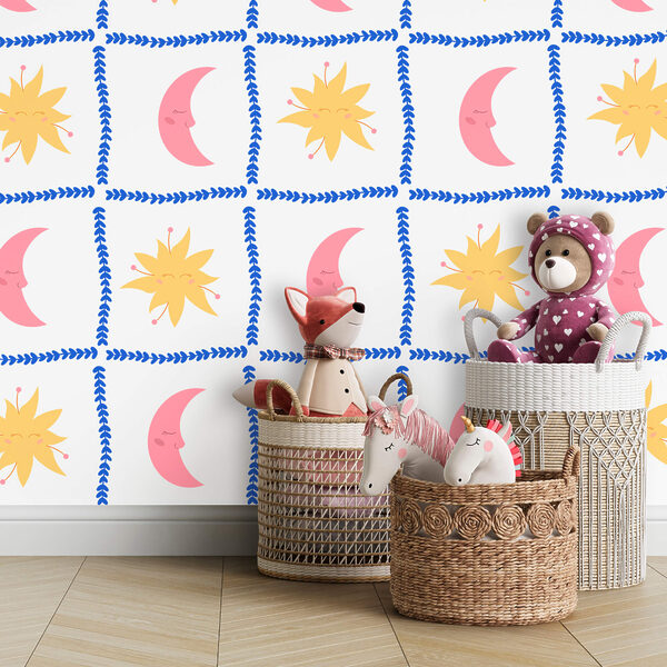 Pattern of sun and moon Wall murals Pattern of sun and moon