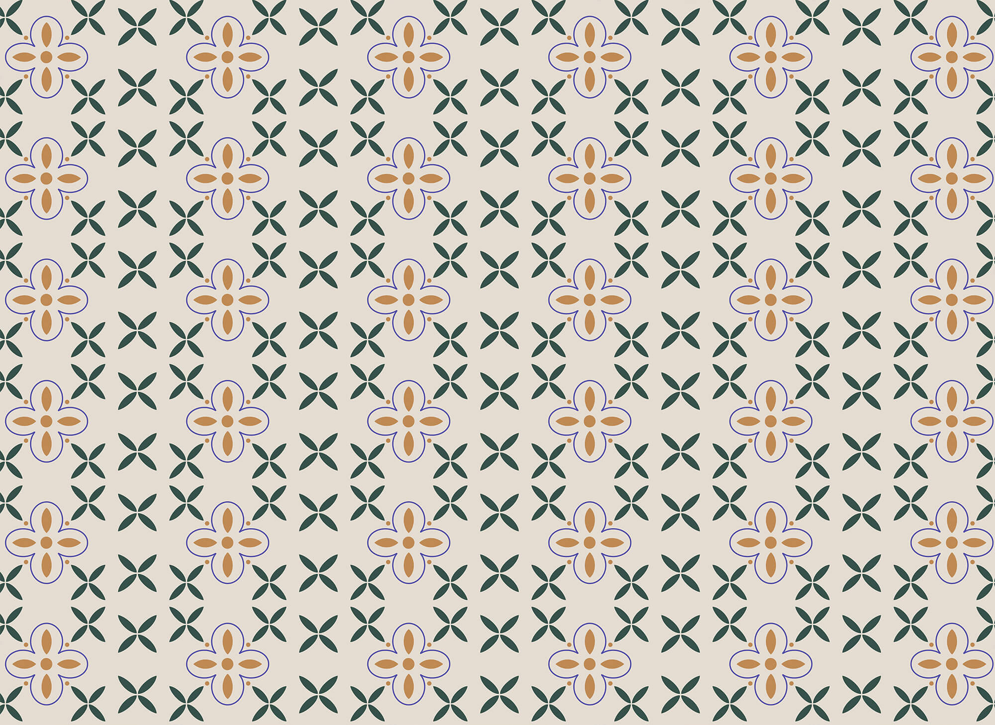 Pattern of flowers on a white background