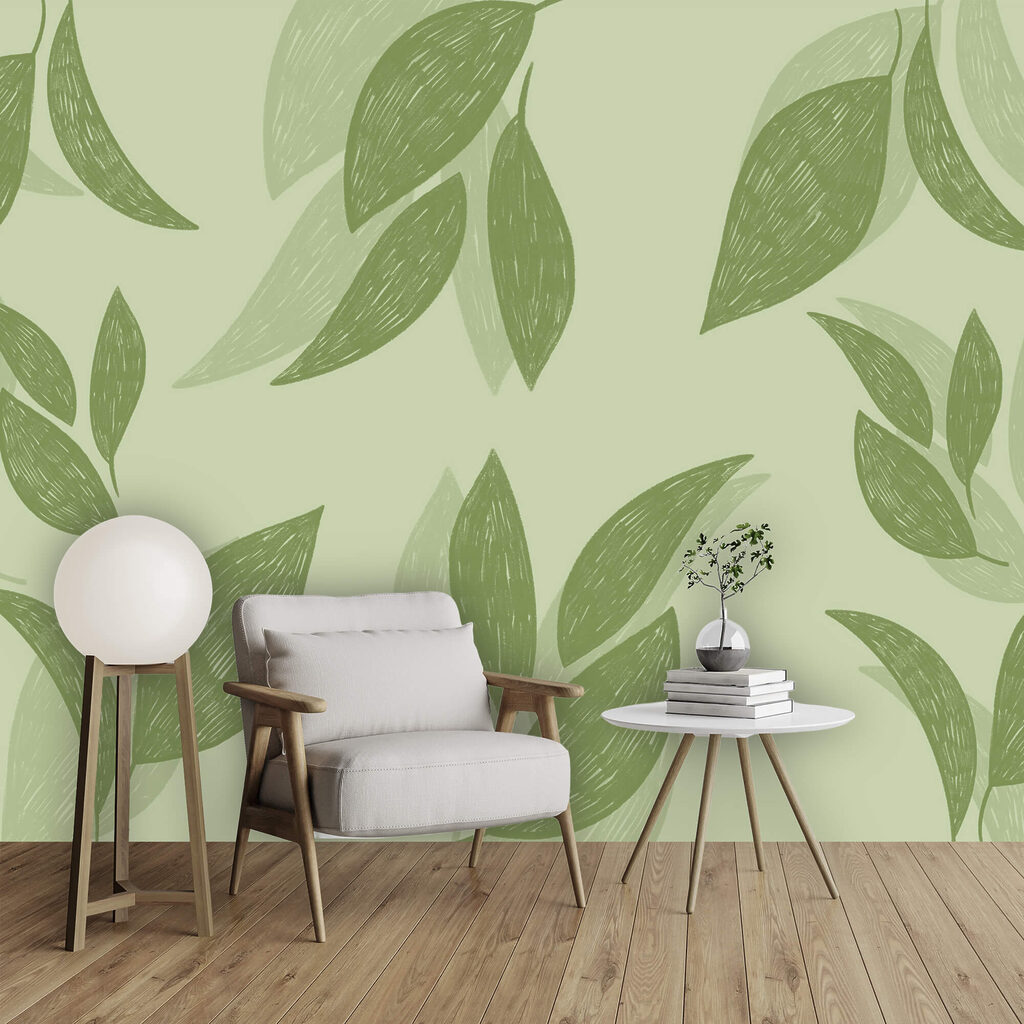 Pattern of green leaves Pattern of green leaves