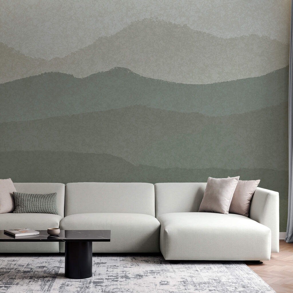 Landscape of mountains and fog Landscape of mountains and fog