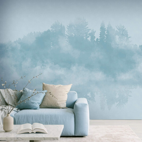 Cloud of smoke and trees