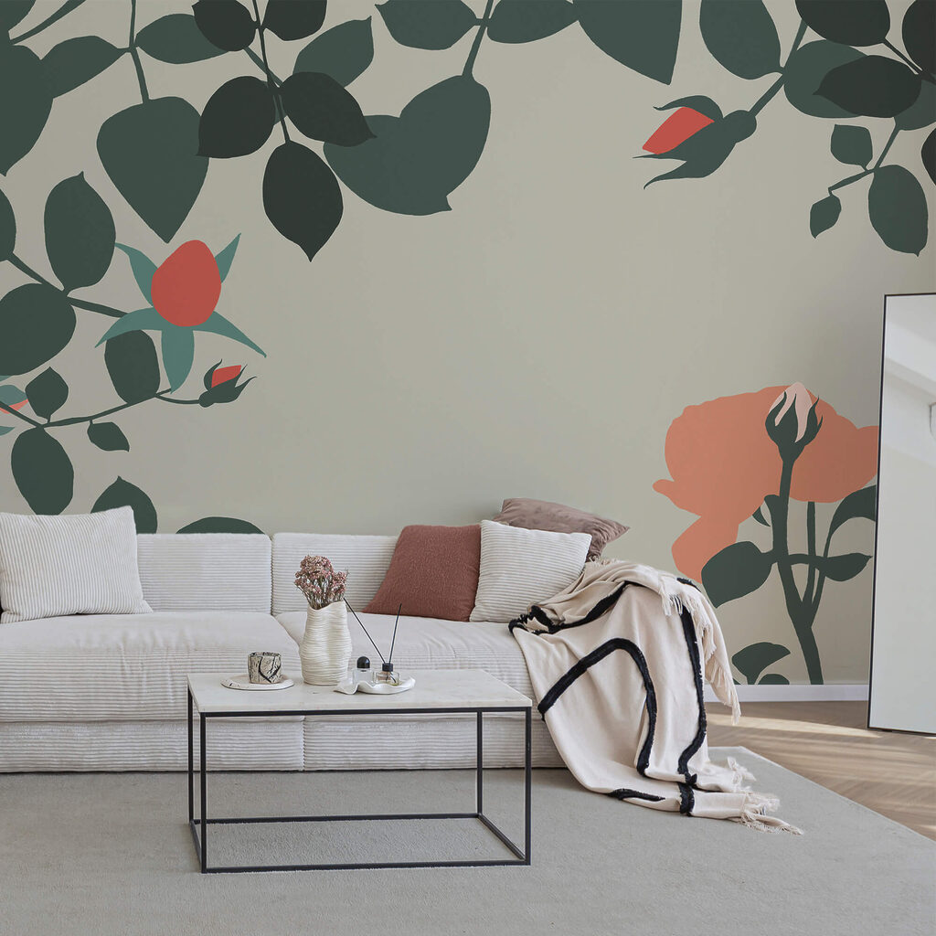 Floral design with vibrant hues