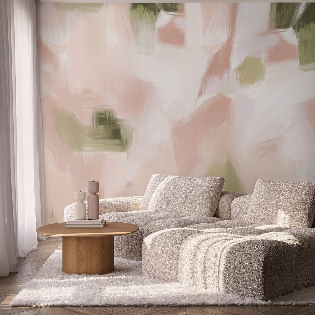 Abstract hues in soft pastel tones