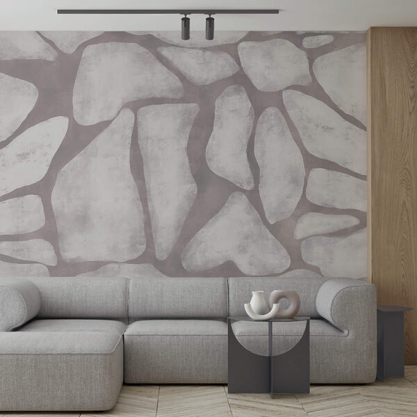 Grey and white rock wall