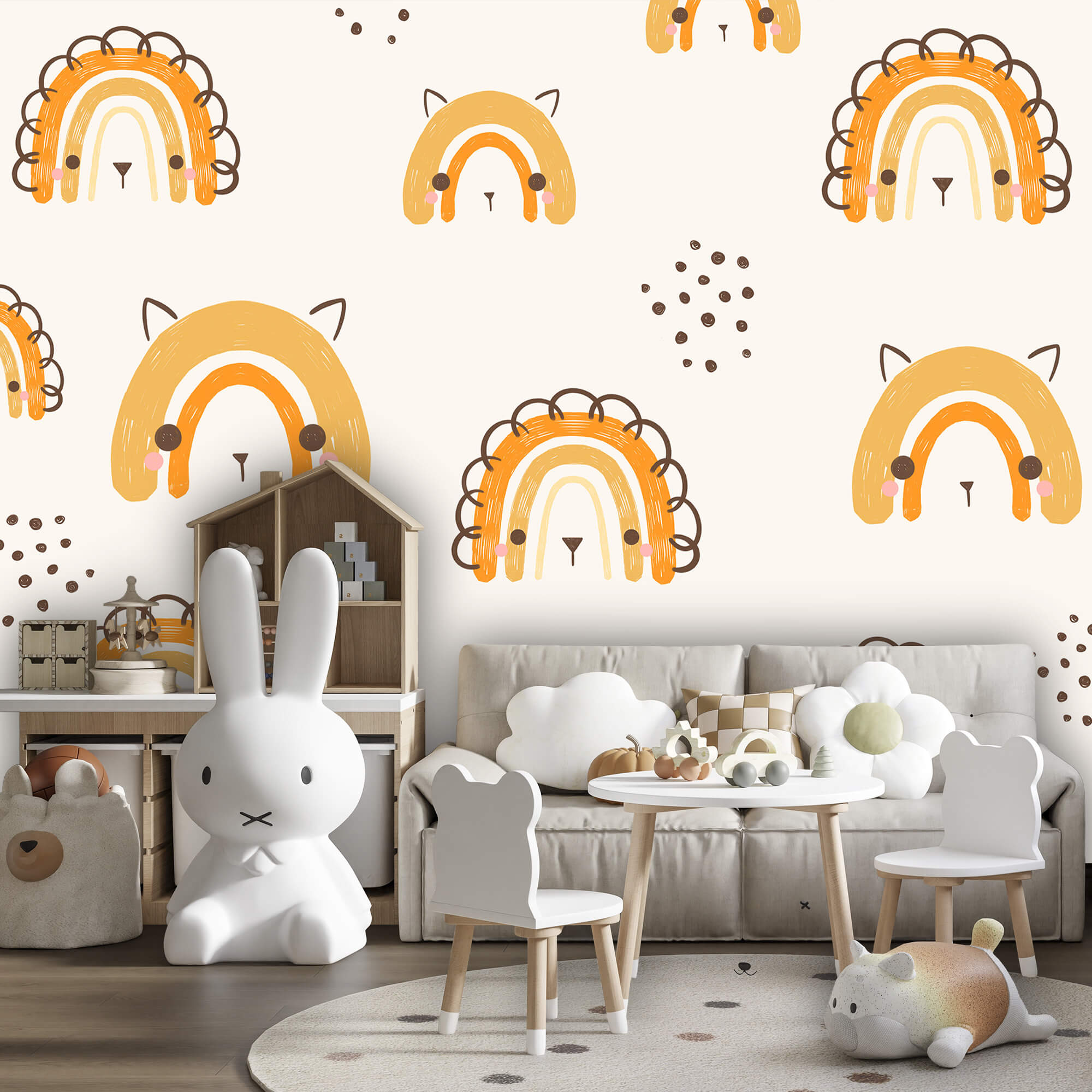 Pattern of cartoon animals