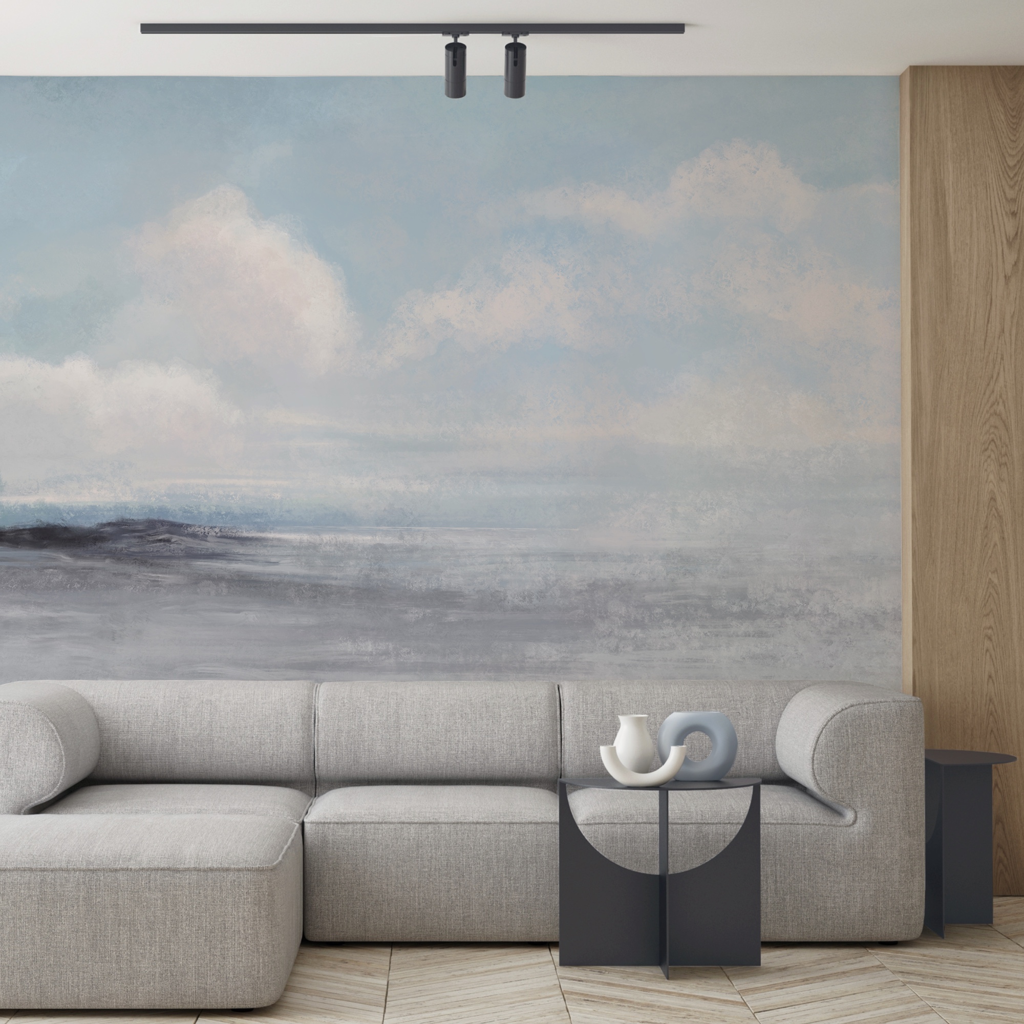 Landscape with a cloudy sky