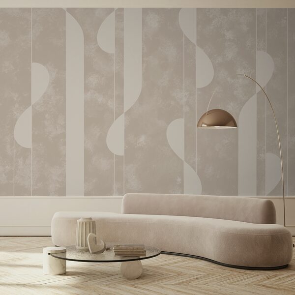 Wall mural Abstract shapes in soft beige tones (SKU: t00553) Wall mural Wall mural Abstract shapes in soft beige tones (SKU: t00553)