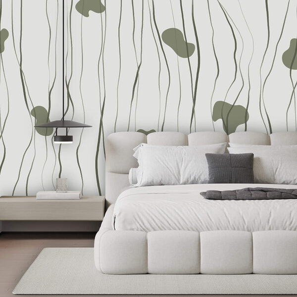 Pattern of green and grey lines