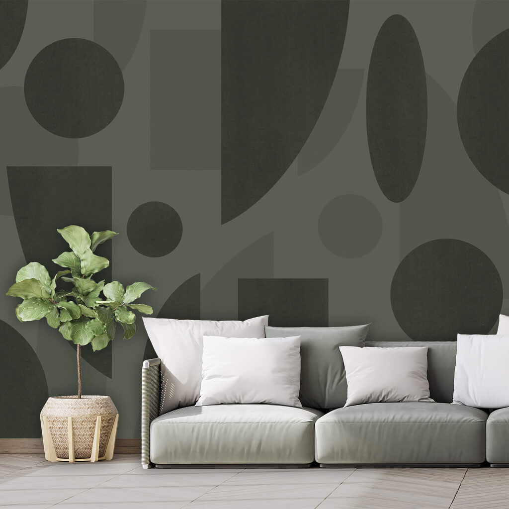 Grey and black geometric shapes