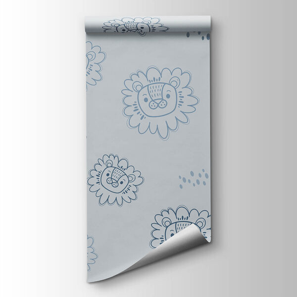 Pattern of blue lions