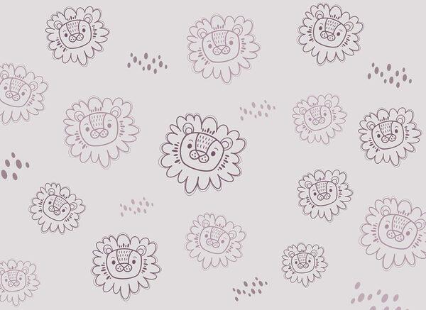 Pattern of lion heads