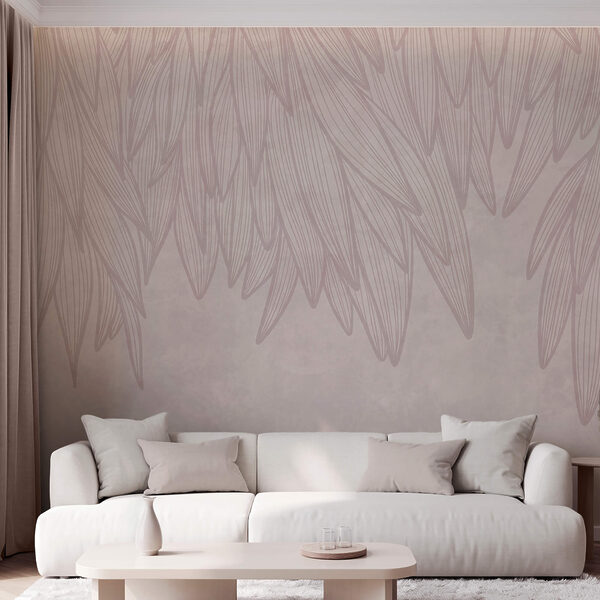 Soft, flowing lines in gentle hues