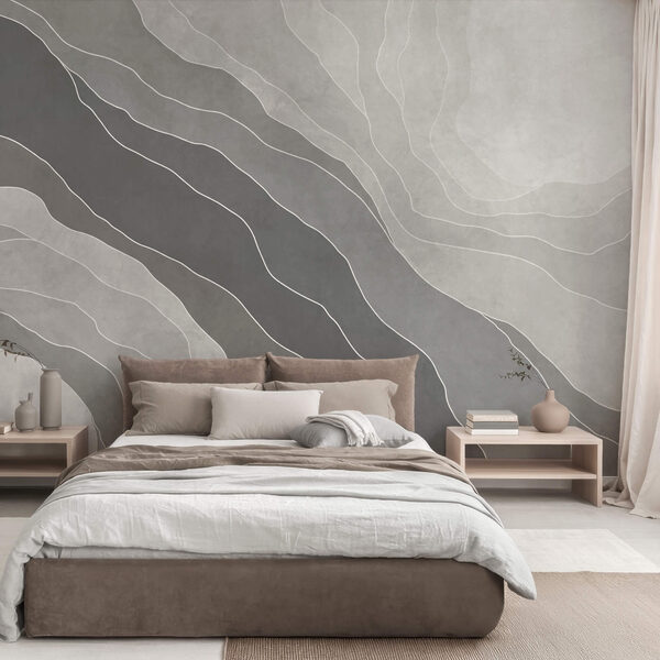 Grey and white background with lines