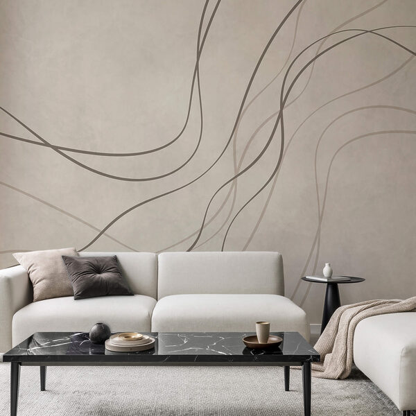 White surface with black lines