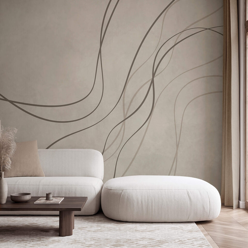 White surface with black lines