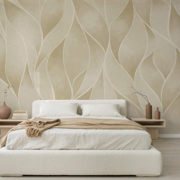 White and tan wavy pattern