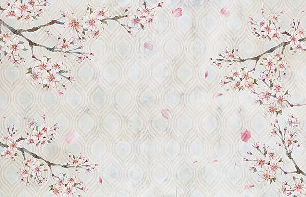 White and pink floral pattern