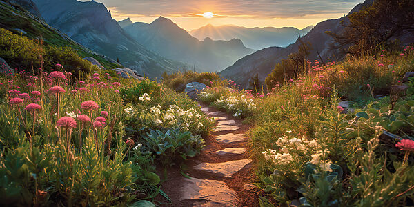 A stone path leading to mountains u96205p 600x300 - A stone path leading to mountains - tegory