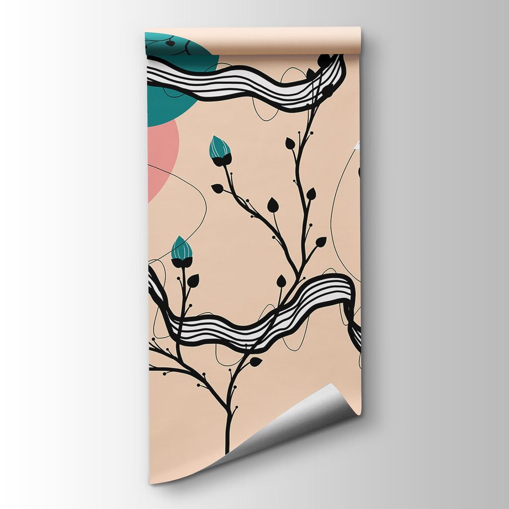 Drawing of a tree with flowers and leaves