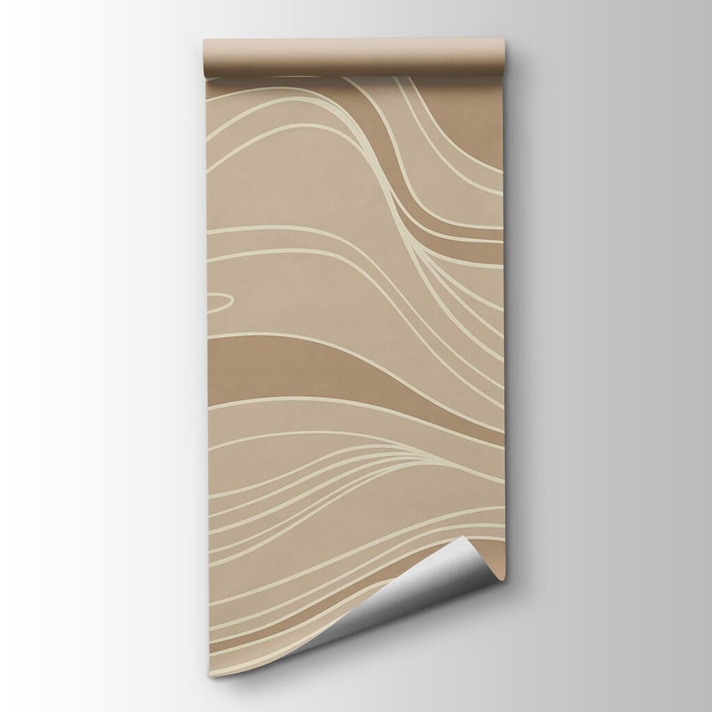 Brown and white wavy lines