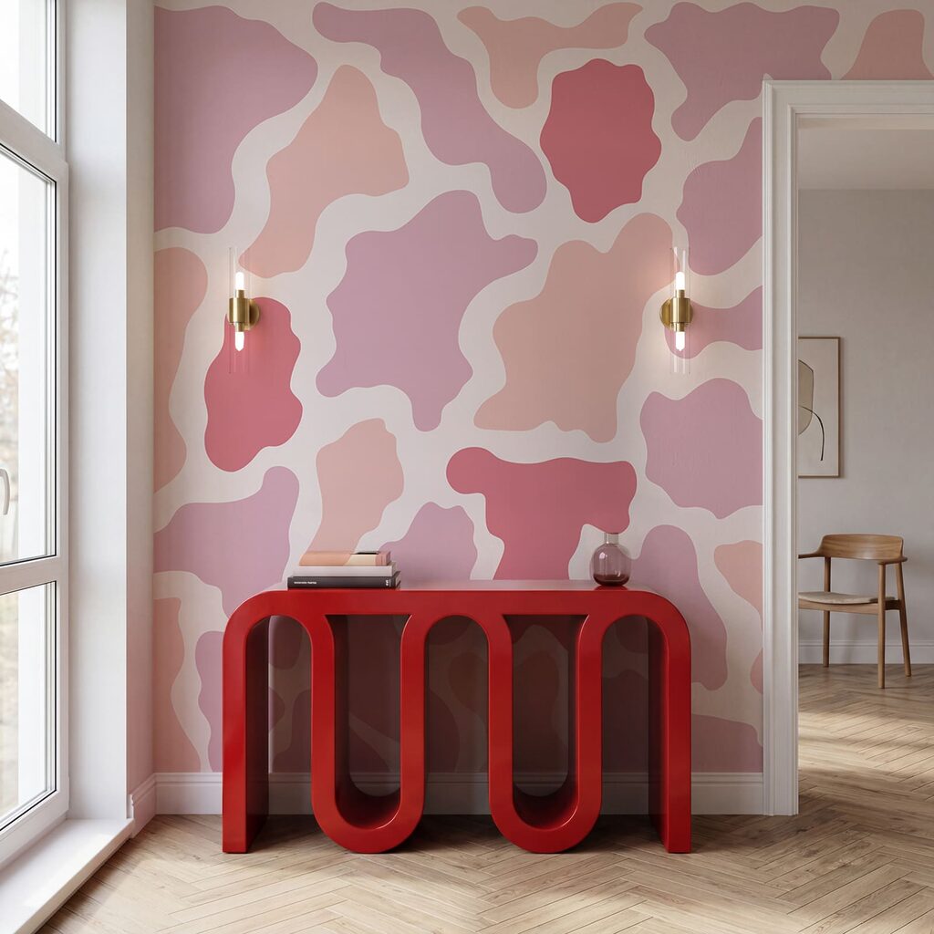 Pink and white pattern
