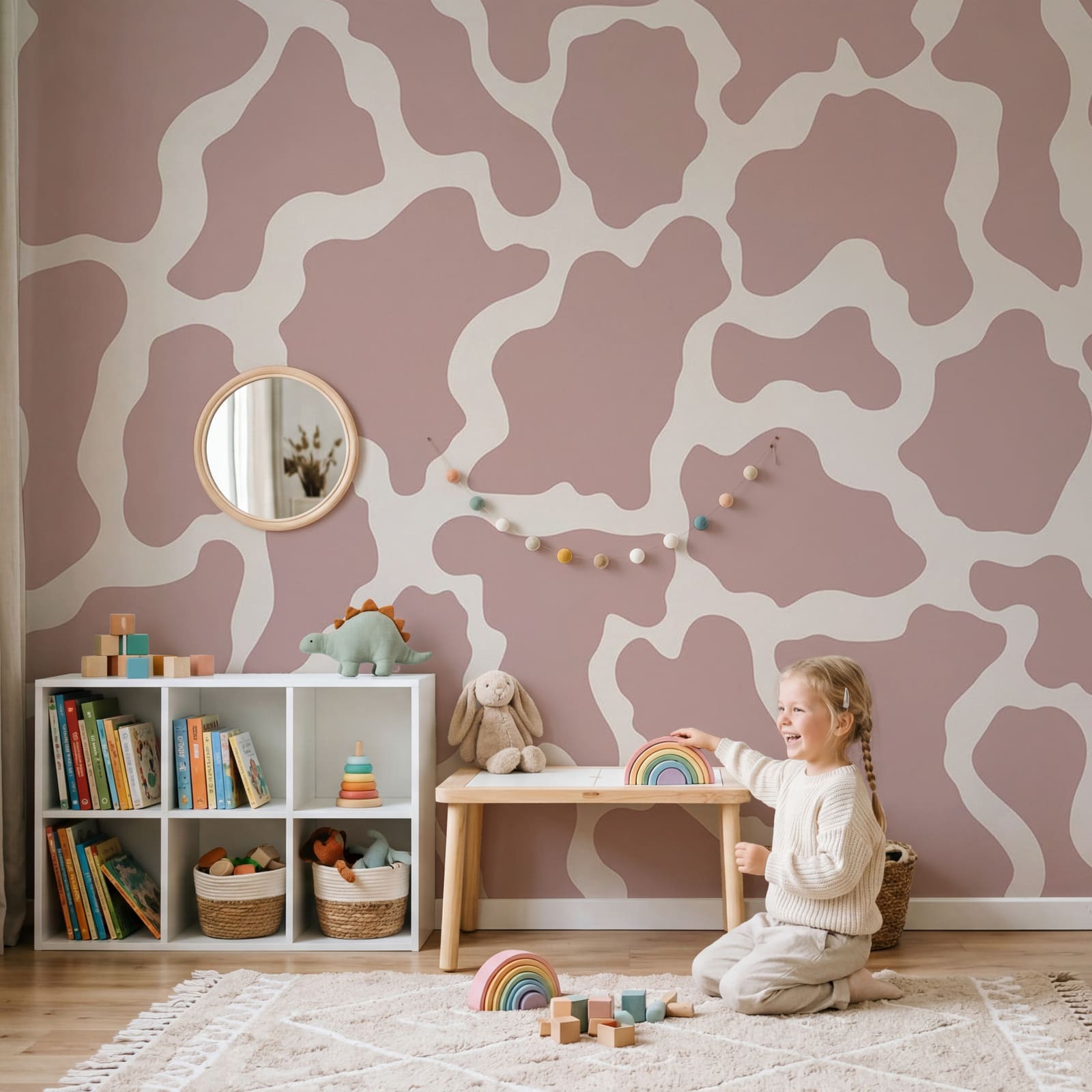 Pink and white pattern