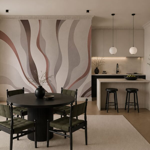 White and brown wavy pattern