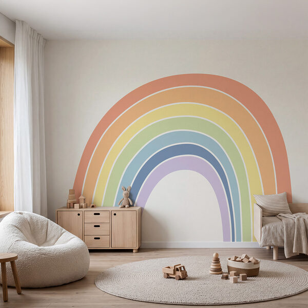 Rainbow on a white background