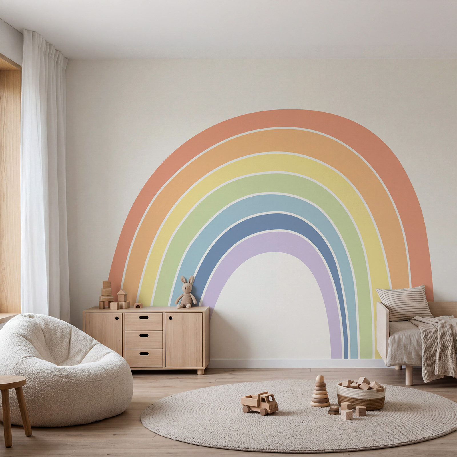 Rainbow on a white background