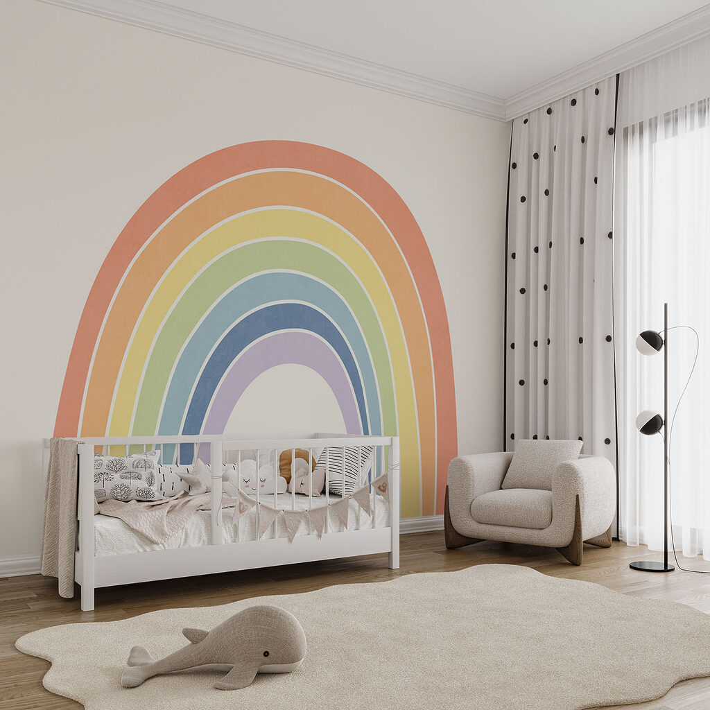Rainbow on a white background