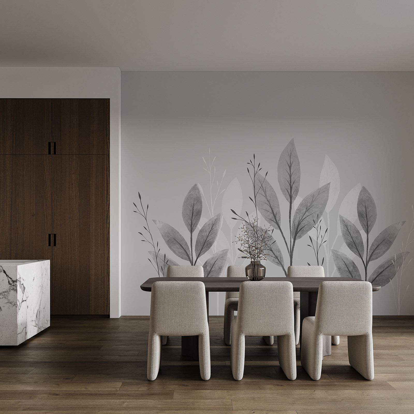 Elegant botanical monochrome design Elegant botanical monochrome design