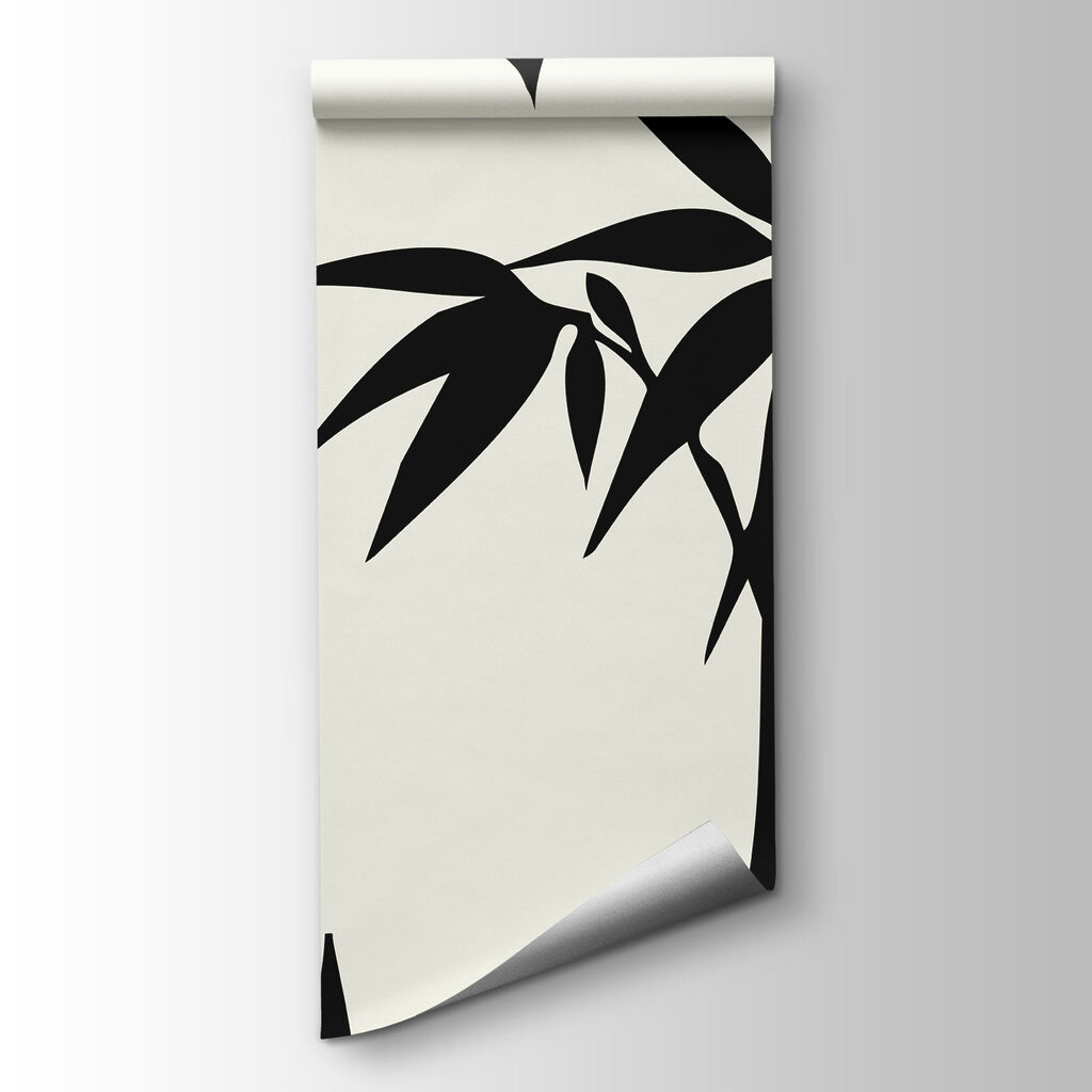 Silhouette of bamboo trees