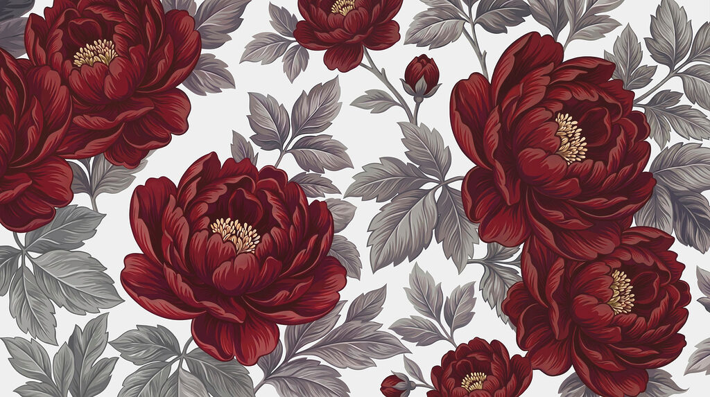 - Elegant floral design in rich colors