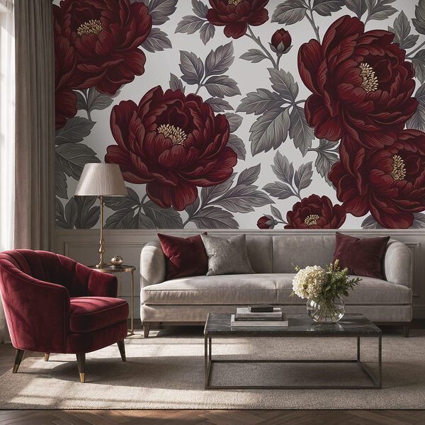 - Elegant floral design in rich colors