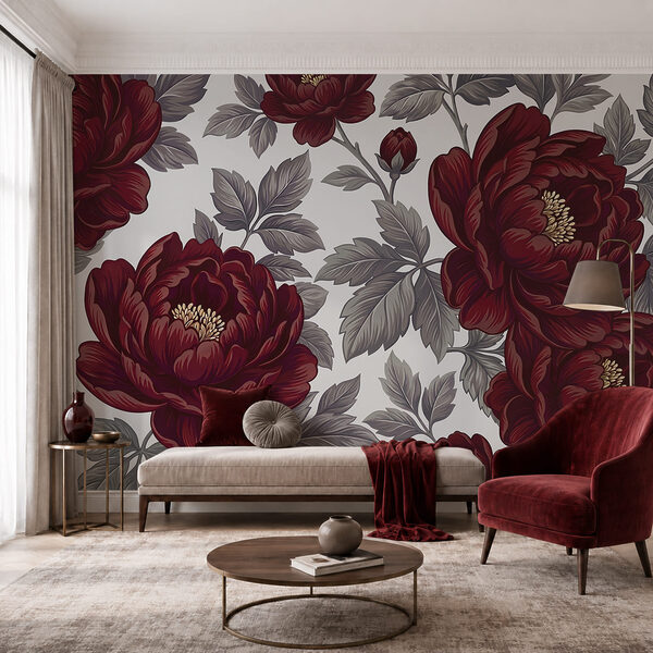 - Elegant floral design in rich colors