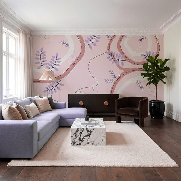 Pink and purple pattern with leaves Pink and purple pattern with leaves