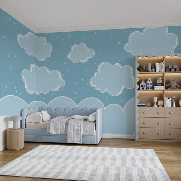 Blue sky with clouds Wall mural Blue sky with clouds