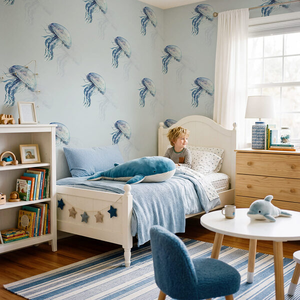 Wall mural Pattern of jellyfish (SKU: w00608) Wall mural Wall mural Pattern of jellyfish (SKU: w00608)