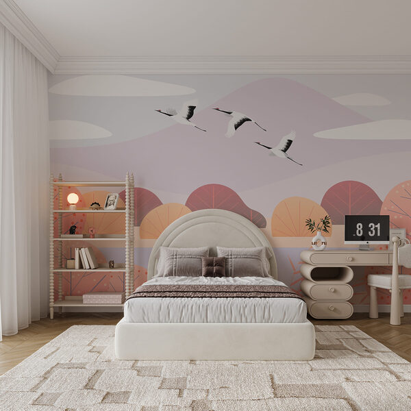 Wall mural Birds flying in the sky (SKU: w01155) Wall mural Wall mural Birds flying in the sky (SKU: w01155)
