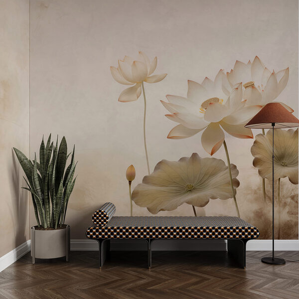 Wall mural Group of white flowers (SKU: w03522) Wall mural Wall mural Group of white flowers (SKU: w03522)