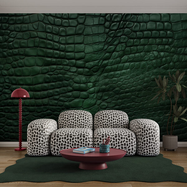 Wall mural Wall mural Textured green surface with unique patterns (SKU: w03818)