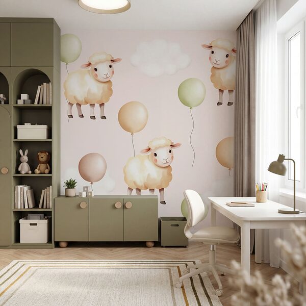 Pattern of sheep and balloons Pattern of sheep and balloons