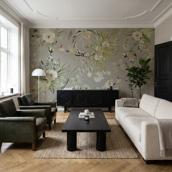 Floral pattern with birds and flowers Floral pattern with birds and flowers